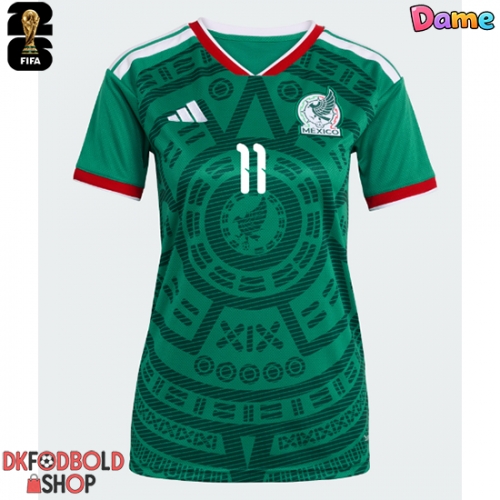 Mexico Santiago Gimenez #11 Hjemmebanetrøje Dame VM 2026 Kort ærmer